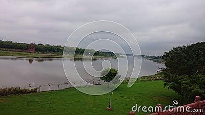 Indian mail Yamuna River in Aagra Stock Photo