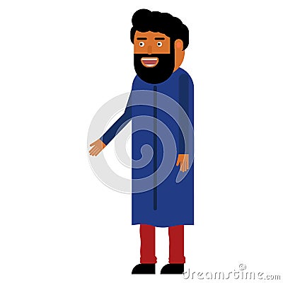 Indian man flat icon Stock Photo