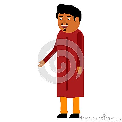 Indian man flat icon Stock Photo