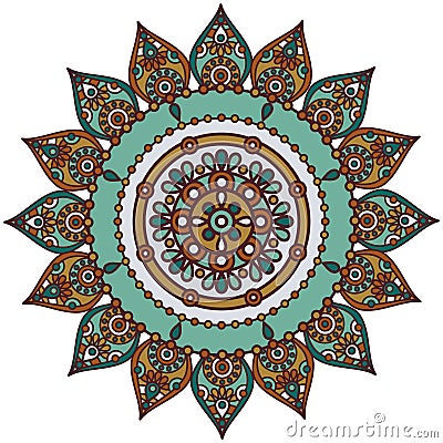 Indian mandala Vector Illustration