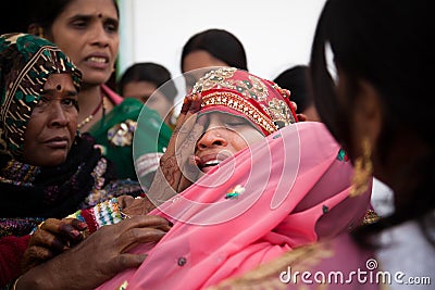 Indian Marriage emotional moment Editorial Stock Photo