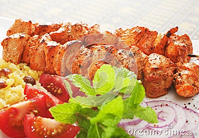 Indian Meal Chicken Tikka Stock Photo