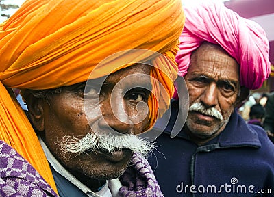 Indian men with turban Editorial Stock Photo