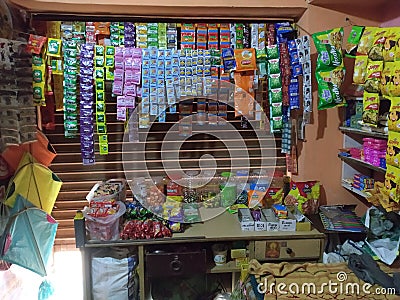 Indian Mini General Store Close Shop Editorial Stock Photo