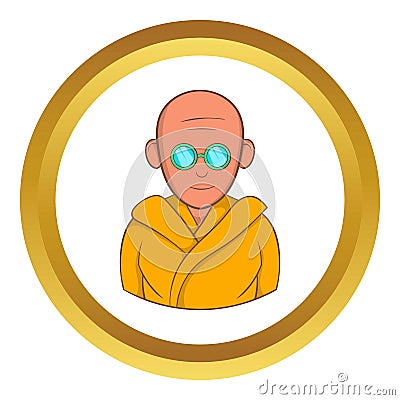 Indian monk in sunglasses vector icon Vector Illustration