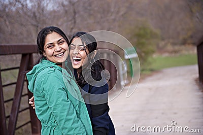 Indian mother and daughter Stock Photo