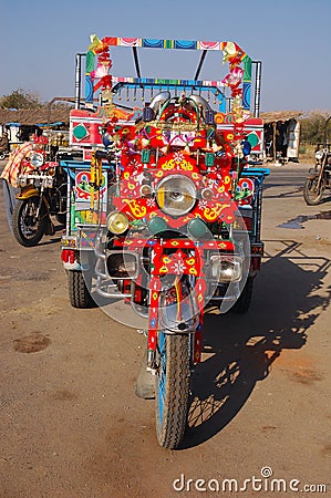 Indian motor rickshaw Stock Photo