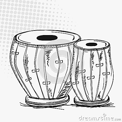 Indian musical instrument tabla. Stock Photo