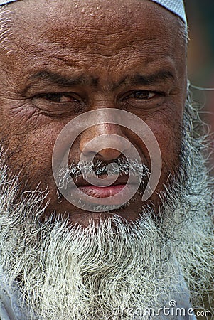 Indian Muslim aged man Editorial Stock Photo
