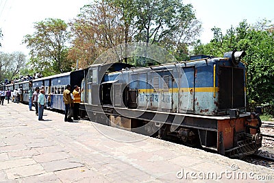 Indian narrow gauge train Editorial Stock Photo