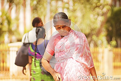 Indian old woman Editorial Stock Photo