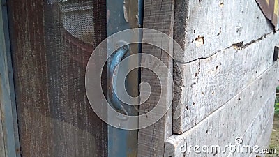 Indian old wooden Chicken Coop Stock Photo