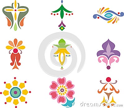 Indian ornamental designs Stock Photo