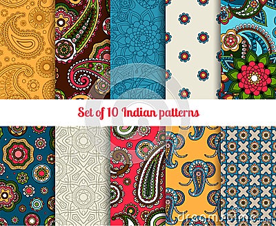 Indian pattern set Vector Illustration