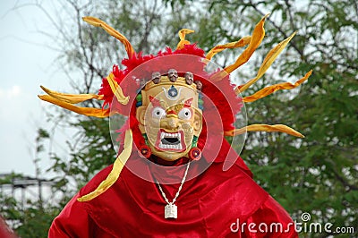 Indian People in getup at carnival Editorial Stock Photo