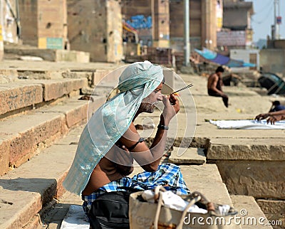 Indian People Praying Editorial Stock Photo