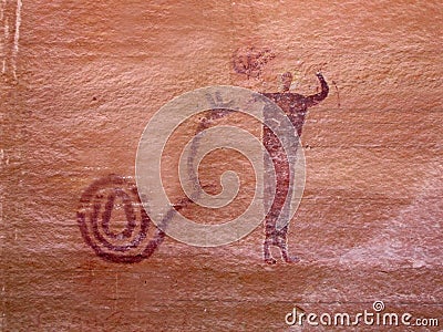 Indian Petroglyph Stock Photo