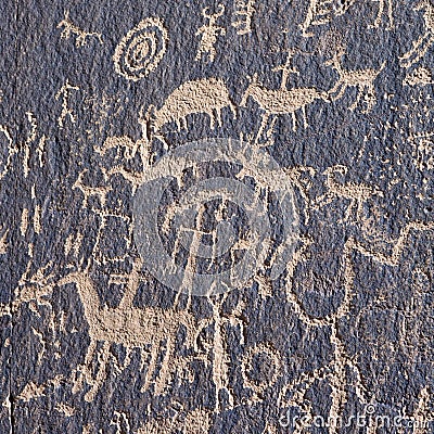 Indian petroglyph Stock Photo