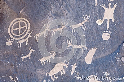 Indian petroglyph Stock Photo