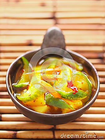 Indian pickled vegetables achar Stock Photo