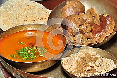 Indian Rajasthani food Stock Photo