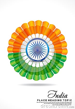 Indian republic day background vector illustration Cartoon Illustration