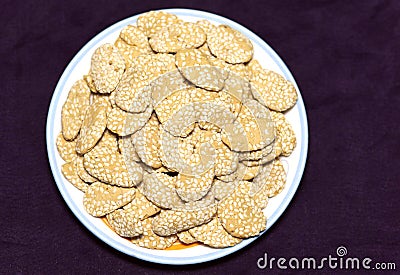 Indian Rewari sweet Stock Photo