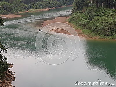 In India in Assam situated the river. Editorial Stock Photo