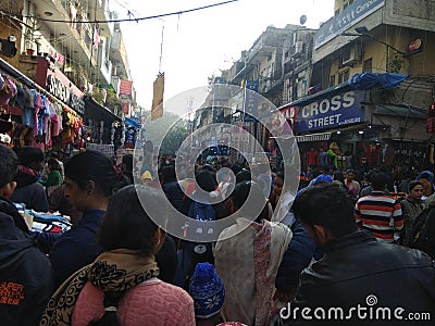Indian Road side market Sarojini Nagar Delhi Editorial Stock Photo