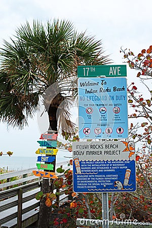 Indian Rocks Beach in Florida Editorial Stock Photo