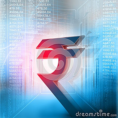 Indian rupee symbol Stock Photo