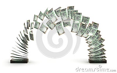 Indian Rupee Transfer Stock Photo