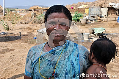 Indian rural woman Stock Photo