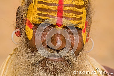 Indian sadhu (holy man) Editorial Stock Photo