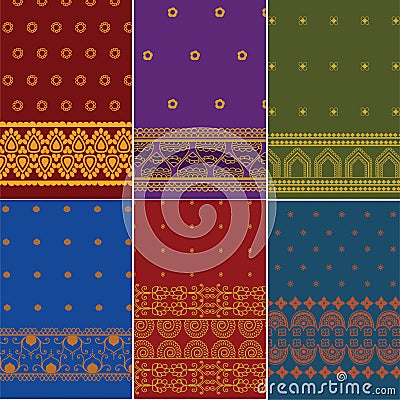 Indian Sari Design Stock Photo