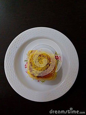 An indian savory dish known as vada pav Stock Photo