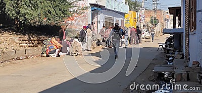 An Indian senior citizen walking in the morning Editorial Stock Photo