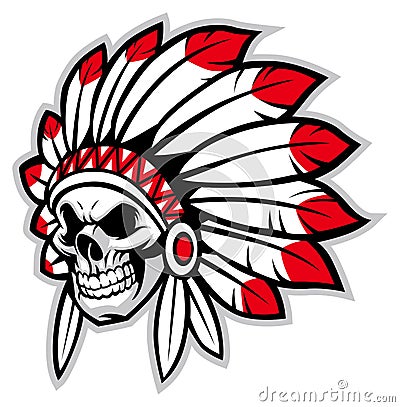 Indian skull chief Vector Illustration