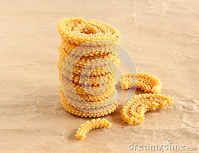 Indian Snack Chakli Stock Photo