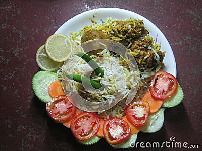 Indian special dish briyani Stock Photo