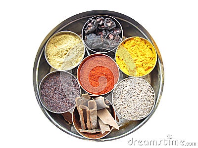 Indian Spice Box Stock Photo
