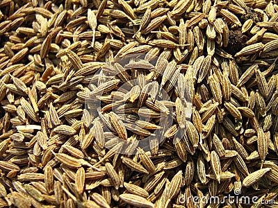 Indian Spice - Cumin Seeds Stock Photo