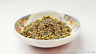 indian spices coriander on white background Stock Photo