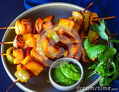 Indian starter tandoori Chicken Tikka Stock Photo