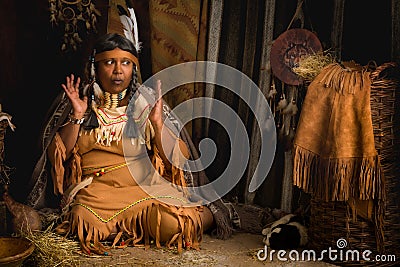 Indian storyteller Stock Photo