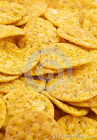 Indian Street Snack Food Masala Khari Papdi Stock Photo