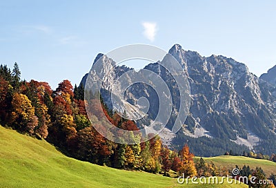 Indian summer in alps Stock Photo