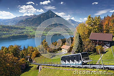 Indian Summer in the Swiss Alps Stock Photo