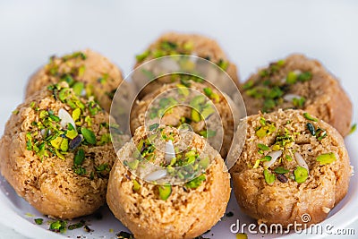 Indian sweet dish Makkhan Bada Stock Photo