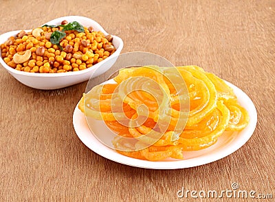 Indian Sweet Food Jalebi Stock Photo